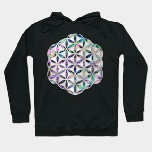 Flower of life Abalone shell on pearl Hoodie